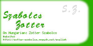 szabolcs zotter business card